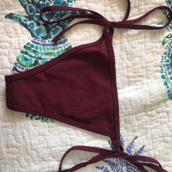 Paper Heart Swim Maroon Bikini Bottoms - Picture 2 of 2